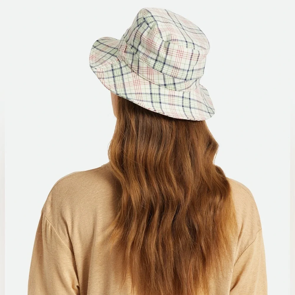 PETRA PACKABLE BUCKET HAT-Dove Plaid